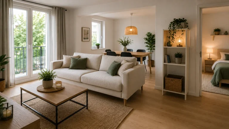 Salon lumineux et bien aménagé pour rendre un logement plus attractif à la location