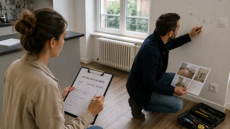 Propriétaire inspectant un logement neuf avant une éventuelle mise en location après achat en TVA réduite.